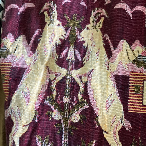 Global Imports Ltd. Zipper cinch waist jacket goat and abstract pattern vintage - Picture 11 of 11